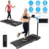 2-in-1 Under Desk Folding Treadmill Foldable Walking Pad with Remote Control Wireless App Control Free Installation Jogging Machine For Home Office