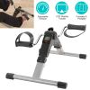 Foldable Exercise Bike Pedal Fitness Exerciser Cycle Bike w/ LCD Display Mini Pedal Exerciser for Leg Arm Physical Therapy Home Office Gym