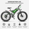 AOSTIRMOTOR S18 26" 750W Electric Bike Fat Tire 48V 15AH Removable Lithium Battery for Adults