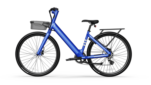 Minimalist Fitness Step-through e-Bike w/ up to 62 miles Max Operating Range and 20 MPH Max Speed - Bolt Blue