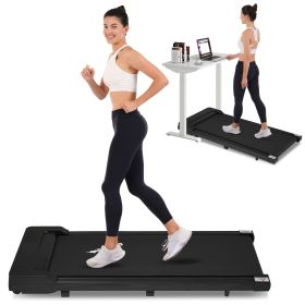 Walking Pad Under Desk Treadmill for Home Office -2.5HP Walking Treadmill 0.6-4MPH 300LBS Capacity Treadmill for Walking Running Remote Control Batter