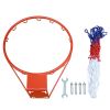 Basketball Rim Replacement 18" Steel Rim with Net, Easy to Install and Reliable Quality