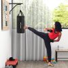 Soozier Unfilled Punching Bag for Adults, Heavy Bag Wall Mount Set with Bracket, Boxing Gloves