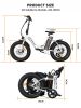 AOSTIRMOTOR G20 Folding Electric Bike Ebike Bicycle 500W Motor 20" Fat Tire With 36V/13Ah Li-Battery New Model