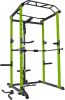 210lb Green Home Gym Set Multi-functional Power Cage, Home Adjustable Pullup Squat Rack 1000Lbs Capacity Comprehensive Fitness Barbell Rack