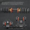 55LB 5 in 1 Single Adjustable Dumbbell Free Dumbbell Weight Adjust with Anti-Slip Metal Handle, Ideal for Full-Body Home Gym Workouts