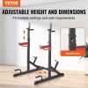 VEVOR Squat Stand Power Rack, Multi-Functional Barbell Rack with Hook, Weight Plate Storage Attachment, Adjustable Free Bench Press Stands