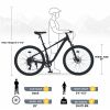 29 Inch Wheels 8 Speed Mountain Bike, for Men Women Boys and Girls, Front Suspension, Steel Frame