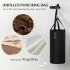 Soozier Unfilled Punching Bag for Adults, Heavy Bag Wall Mount Set with Bracket, Boxing Gloves