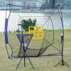 Soozier Baseball Practice Net Set with 7.5x7ft Catcher Net, Ball Caddy and Batting Tee