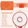 Basketball Rim Replacement 18" Steel Rim with Net, Easy to Install and Reliable Quality