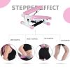 Mini Stepper with Resistance Band, 330 LBS Stair Stepping Fitness Exercise Home Workout Equipment for Full Body Workout