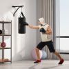 Soozier Unfilled Punching Bag for Adults, Heavy Bag Wall Mount Set with Bracket, Boxing Gloves