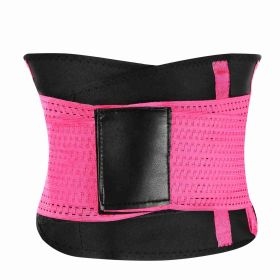 U-Shaped Slimming Waist Belt Body Abdominal Shapewear Sport Tummy Cincher Bands Office Ladies Postpartum Mothers (Option: M_RoseRed)