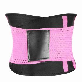 U-Shaped Slimming Waist Belt Body Abdominal Shapewear Sport Tummy Cincher Bands Office Ladies Postpartum Mothers (Option: S_Pink)