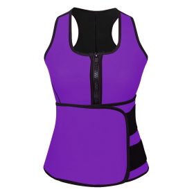 Waist Trainer For Women Body Shaper Waist Slimmer Clincher Trimmer for Weight Loss (Option: Purple_M)