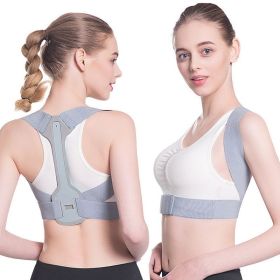 Posture Corrector; Adjustable Back Posture Correction Strap For Humpback Correction (Order A Size Up) (Color: grey, size: S)