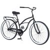 Single Speed Bicycles 26"Inch,Steel Frame, Wide Wheels for Stability, Rear Coaster Brakes,Multiple Colors Men's Beach Cruiser Bike