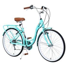 7 Speed, Steel Frame, Multiple Colors 24 Inch Ladies Bicycle (Color: as Pic)