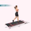 2 in 1 Under Desk Electric Treadmill 2.5HP; with Bluetooth APP and speaker; Remote Control; Display; Walking Jogging Running Machine Fitness Equipment