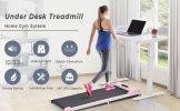 2 in 1 Under Desk Electric Treadmill 2.5HP; with Bluetooth APP and speaker; Remote Control; Display; Walking Jogging Running Machine Fitness Equipment