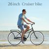 Single Speed Bicycles 26"Inch,Steel Frame, Wide Wheels for Stability, Rear Coaster Brakes,Multiple Colors Men's Beach Cruiser Bike